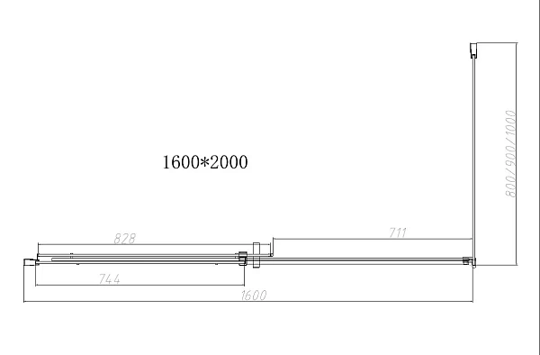 Душевой уголок Vincea Dice VSR-4D8016CL, 1600*800, хром, стекло прозрачное