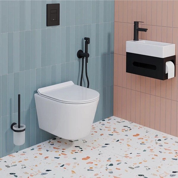 Инсталляция Grohe Rapid SL с подвесным унитазом Ceruttispa Luigi Aria, смыв "Торнадо", сиденье микролифт