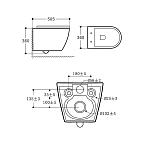 Унитаз подвесной Vincea Esse VT1-211 безободковый, цвет белый, ультратонкое soft-close сиденье
