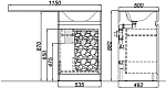 Тумба под раковину напольная Aqwella Forma FOR0105KR с бельевой корзиной справа