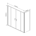 Душевой уголок Vincea Garda VSR-1G29017CH, 1700*900, хром, стекло шиншилла