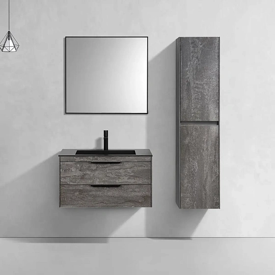 Тумба под раковину Vincea Chiara 2D 800 подвесная, 2 выкатных ящика soft-close, G.Stone