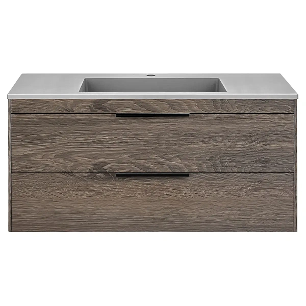 Тумба под раковину Vincea Chiara 2D 1000 подвесная, 2 выкатных ящика soft-close, R.Oak