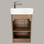 Подвесная тумба с раковиной Comforty Асти 40 дуб темно-коричневый 00-00000834CF