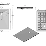 Поддон для душа из искусственного камня Vincea VST-4SR9012G, 1200*900*25, серый