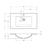 Стеклянная раковина BelBagno BB810/465-LV-VTR-BO, 81 см