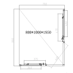 Душевой уголок Vincea Slim-N VSS-4SN8010CL, 1000*800, хром, стекло прозрачное