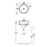 Накладная раковина Simas Foliu FO01bi 40 см