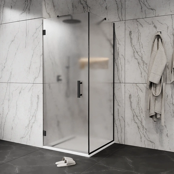 Душевой уголок Santerika на петлях 90x90 SANU.SD3.BLMAT.90х90