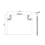 Зеркало Vincea LED VLM-3MA120 1200х800 c сенсорным выключателем и диммером