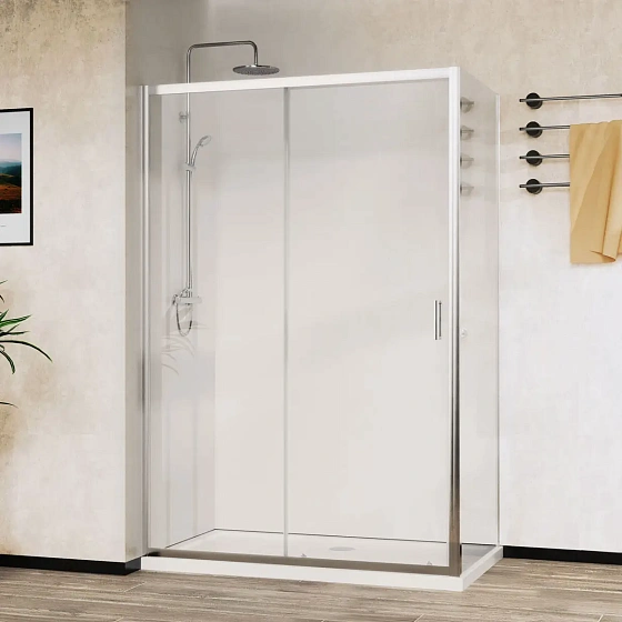 Душевой уголок Vincea City VSR-5CT9012CL, 1200*900, хром, стекло прозрачное