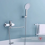 Смеситель для ванны Raglo R03.22 с длинным изливом, с душем