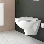 Система инсталляции для унитазов VITRA V-Fix Core 800-1875 с кнопкой смыва + унитаз подвесной VITRA S20 7508B003-0075 безободковый