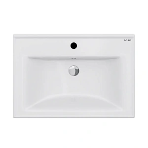 M85AWCC0652WG X-Joy, Раковина мебельная, керамическая, 65 см, встроенная, цвет: белый, глянец