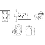 Инсталляция с унитазом VITRA S10 9842B003-7206 кнопка хром