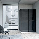 Душевой уголок Vincea Slim Soft VSR-1SS9012CGB, 1200*900, черный, стекло тонированное