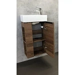 Подвесная тумба с раковиной Comforty Матэ 40 дуб темно-коричневый 00-00000832CF
