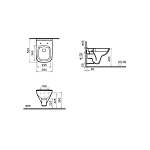 Унитаз подвесной VITRA S20 7508B003-0075 безободковый