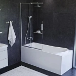 Стеклянная шторка для ванны AM.PM Like 100х150 см, W80S-100PS-150MT
