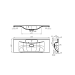 Раковина из литьевого мрамора BelBagno BB1200/450-LV-MR-PR, 120 см
