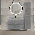 Тумба под раковину Vincea Vico 800 подвесная, 2 выкатных ящика soft close, Beton