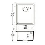 Omoikiri Bosen 38-U-BE Tetogranit/ваниль