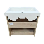 Подвесная тумба с раковиной Comforty Тромсе 60 дуб сонома 00004142217CF