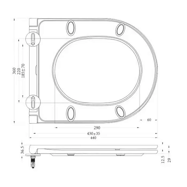 Сиденье для унитаза Cezares CZR-870-SC с микролифтом