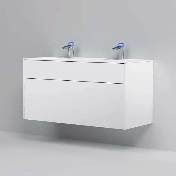 M50AFHX1203WM Inspire V2.0, База под раковину, подвесная, 120 см, 3 ящика, push-to-open, белый матов