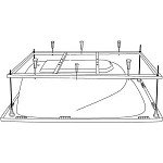 Усиленный каркас для акриловой ванны Riho 190х90 2YNVN1011