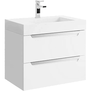 Тумба под раковину подвесная Aqwella Cube CUB0107W, 70 см