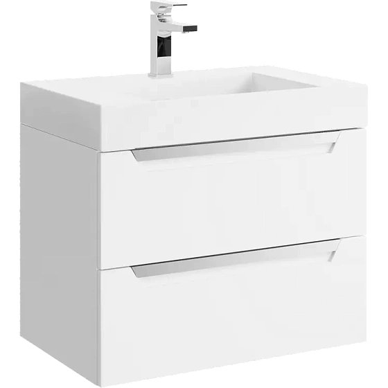 Тумба под раковину подвесная Aqwella Cube CUB0107W, 70 см