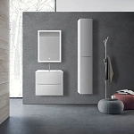 Тумба под керамическую раковину Mia 600 подвесная, 2 выкатных ящика soft close, G.White