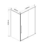 Душевой уголок Vincea Arno VSR-1A8014CL, 1400*800, хром, стекло прозрачное