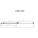 Душевая дверь Vincea Slim-N VDS-4SN110CL, 1100, хром, стекло прозрачное