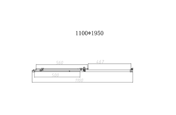 Душевая дверь Vincea Slim-N VDS-4SN110CL, 1100, хром, стекло прозрачное