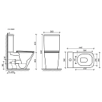 Унитаз-компакт Ceramica Nova Cubic CN1803 безободковый