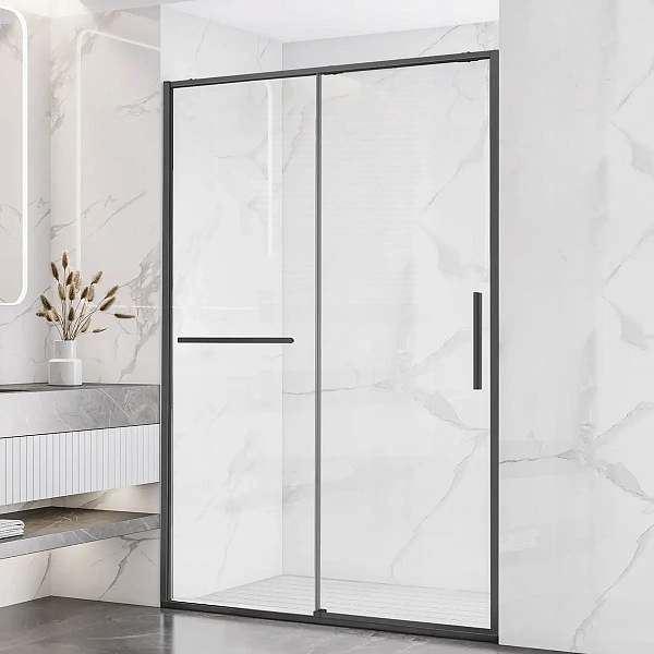 Душевая дверь Vincea Slim Soft VDS-1SS120CLGM, 1200, вороненая сталь, стекло прозрачное