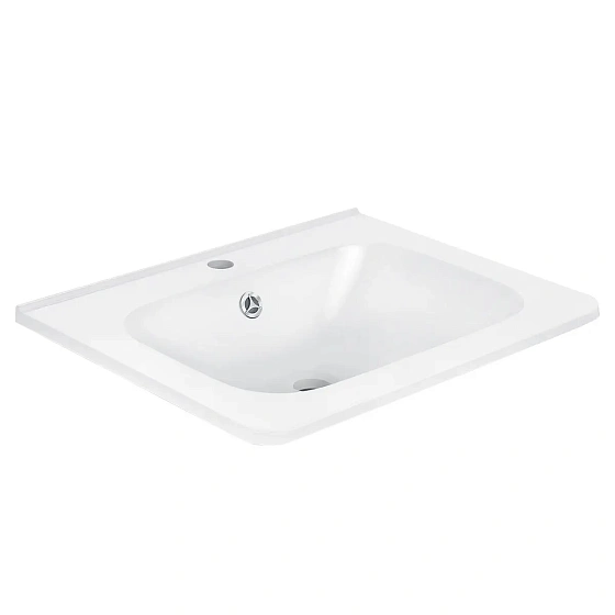 Раковина Vincea VCB-2VP600W из искусственного камня, цвет белый