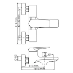 Смеситель для ванны WasserKRAFT Glan 6601 с душем