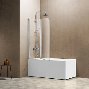 Душевая шторка на ванну Vincea VSB-12114CL, 1140*1400, хром, стекло прозрачное