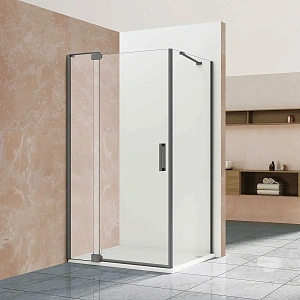 Душевой уголок Vincea Extra VSR-1E111290CLGM, 1100/1200*900, вороненая сталь, стекло прозрачное