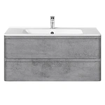 Тумба под раковину Vincea Vico 1000 подвесная, 2 выкатных ящика soft close, Beton