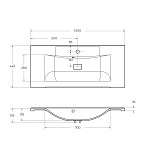 Раковина из литьевого мрамора BelBagno BB1000/445-LV-MR-PR, 90 см