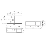 Раковина из искусственного камня Vincea VWB-6S180MW, 800*400*200, подвесная, цвет белый матовый