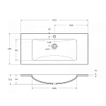 Стеклянная раковина BelBagno BB1010/465-LV-VTR-BO, 101.2 см