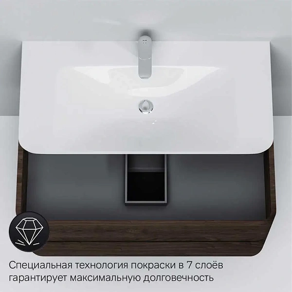 M30FHX1002TF Sensation, База под раковину, подвесная, 100 см, ящики, табачный дуб, текстурированная,