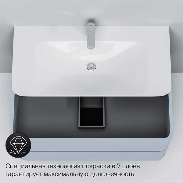 M30FHX1002BG Sensation, База под раковину, подвесная, 100 см, ящики, светло-голубой, глянцевая, шт