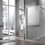 Душевая перегородка Vincea Walk-In VSW-1H900MRB, 900*2000, черный матовый, стекло зеркальное