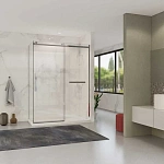 Душевой уголок Vincea Como Soft VSR-1CS8014CL, 1400*800, хром, стекло прозрачное